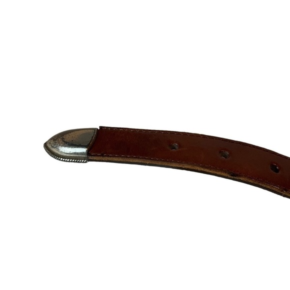 Brown Western Style Latigo Leather Belt Size 36 - Picture 10 of 10
